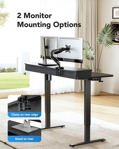 Electric Standing Desk with Storage & Keyboard Tray - New Release!