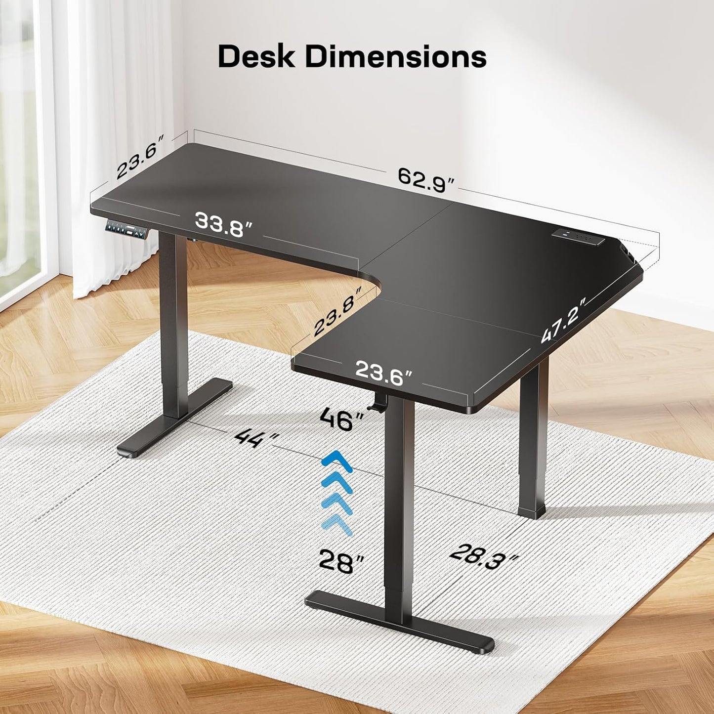 L-shaped Series Standing Desk