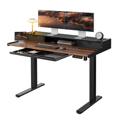 Standing Desk with Drawer & Keyboard Tray