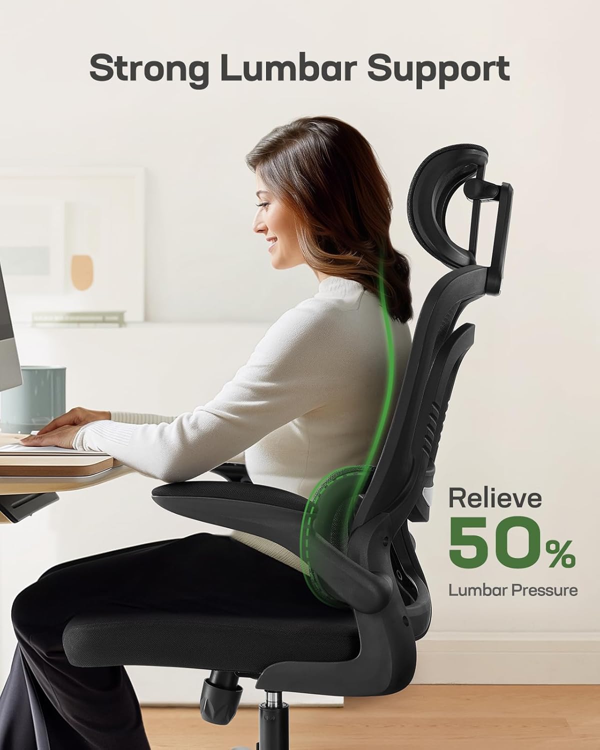 High Back Mesh Office Chair with Lumbar Support