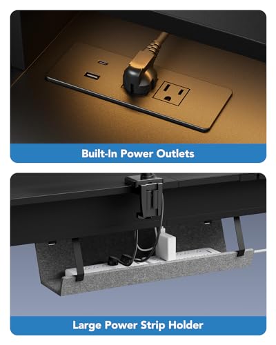 L-Shaped Standing Desk with Storage - 65" Desktop