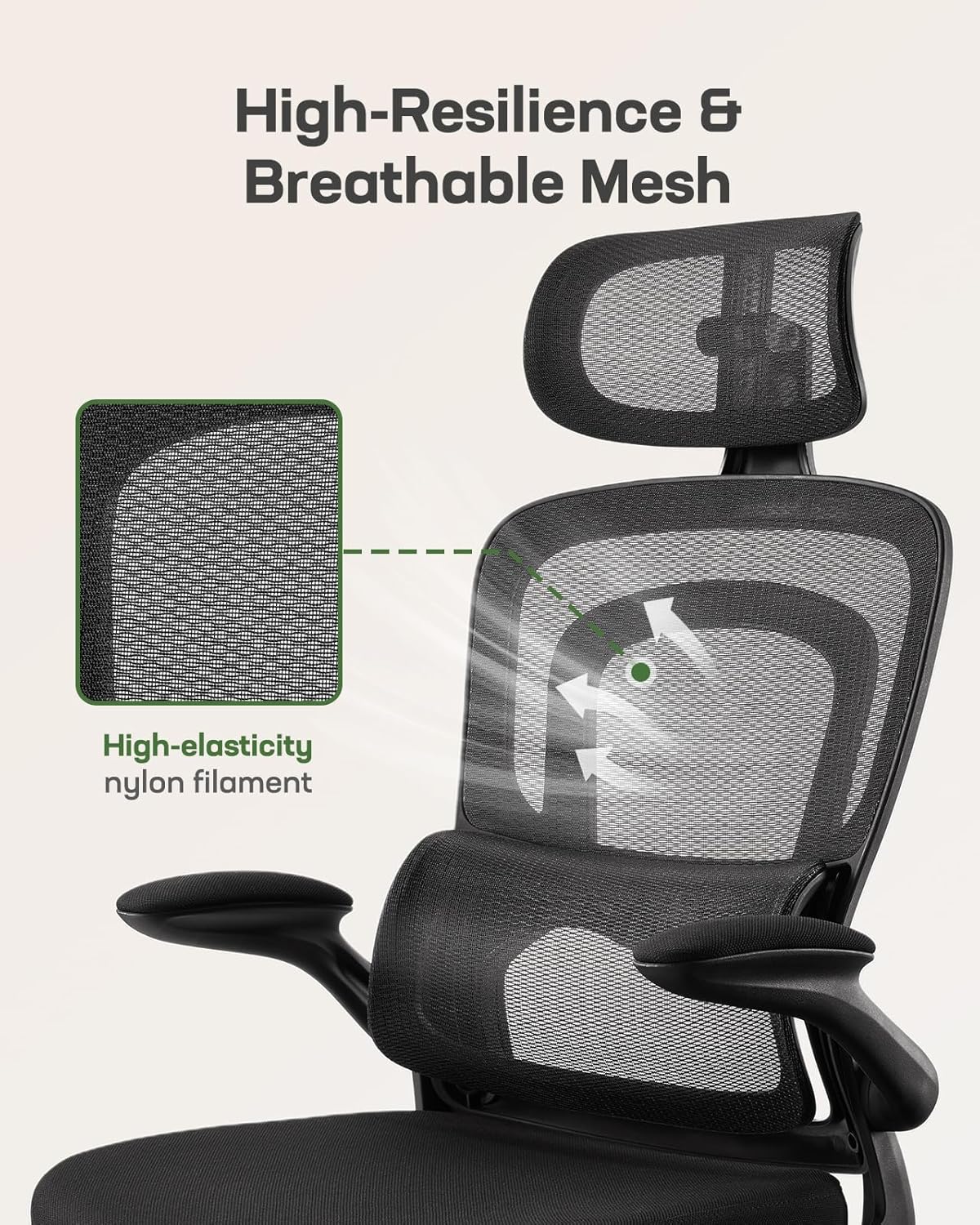 High Back Mesh Office Chair with Lumbar Support