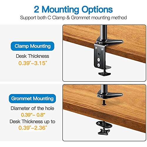 HUANUO HNTS3S Triple Monitor Stand: Three 17 to 32 Inch Screens