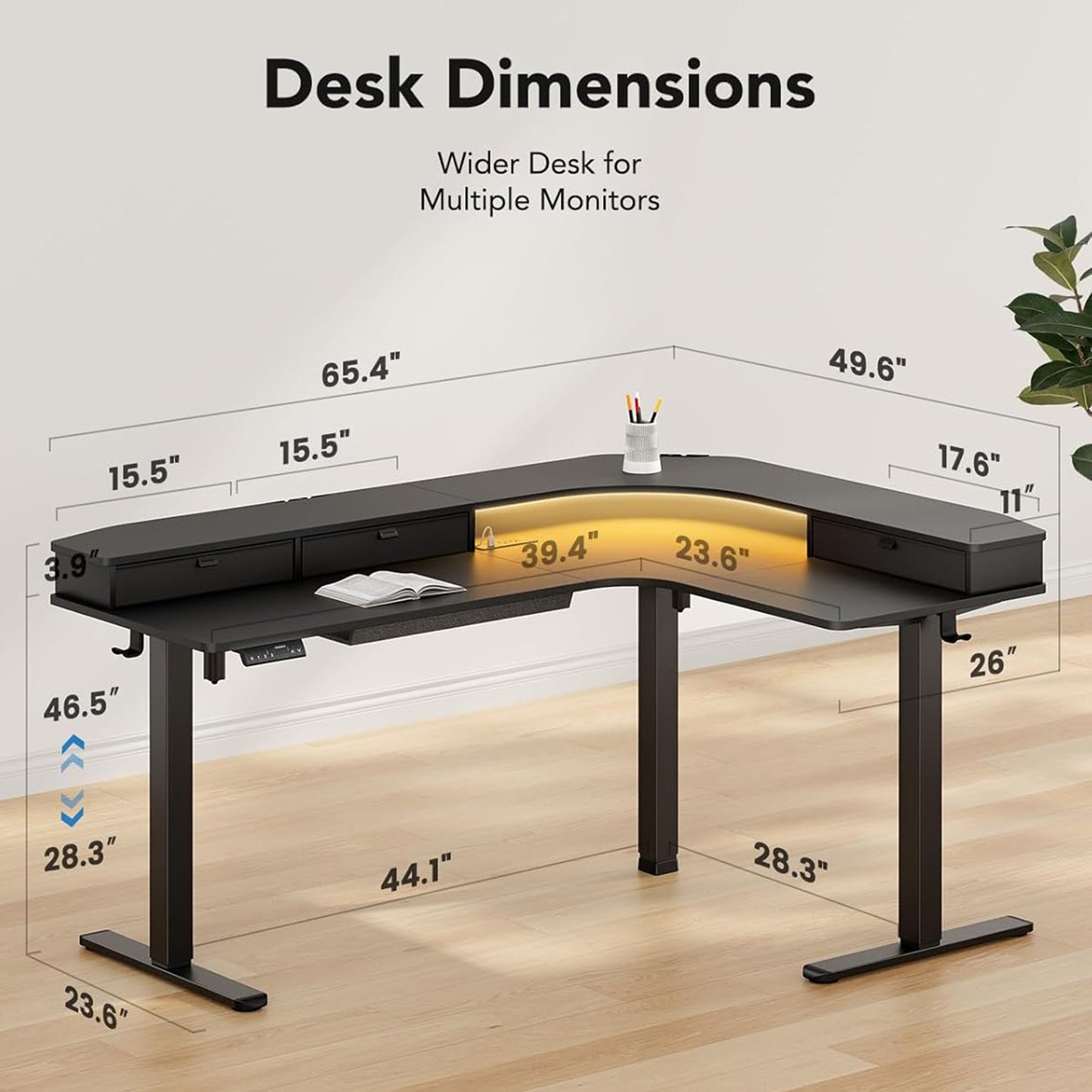 L-shaped Series Standing Desk