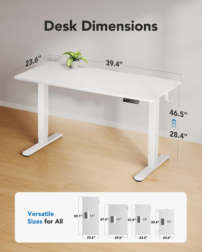 Premium One-Piece Top Standing Desk - 3 Colors