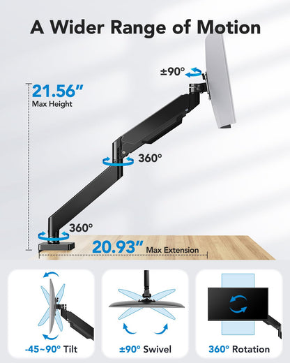 S17 Pro Monitor Mount for 13"-43" Ultrawide Screens