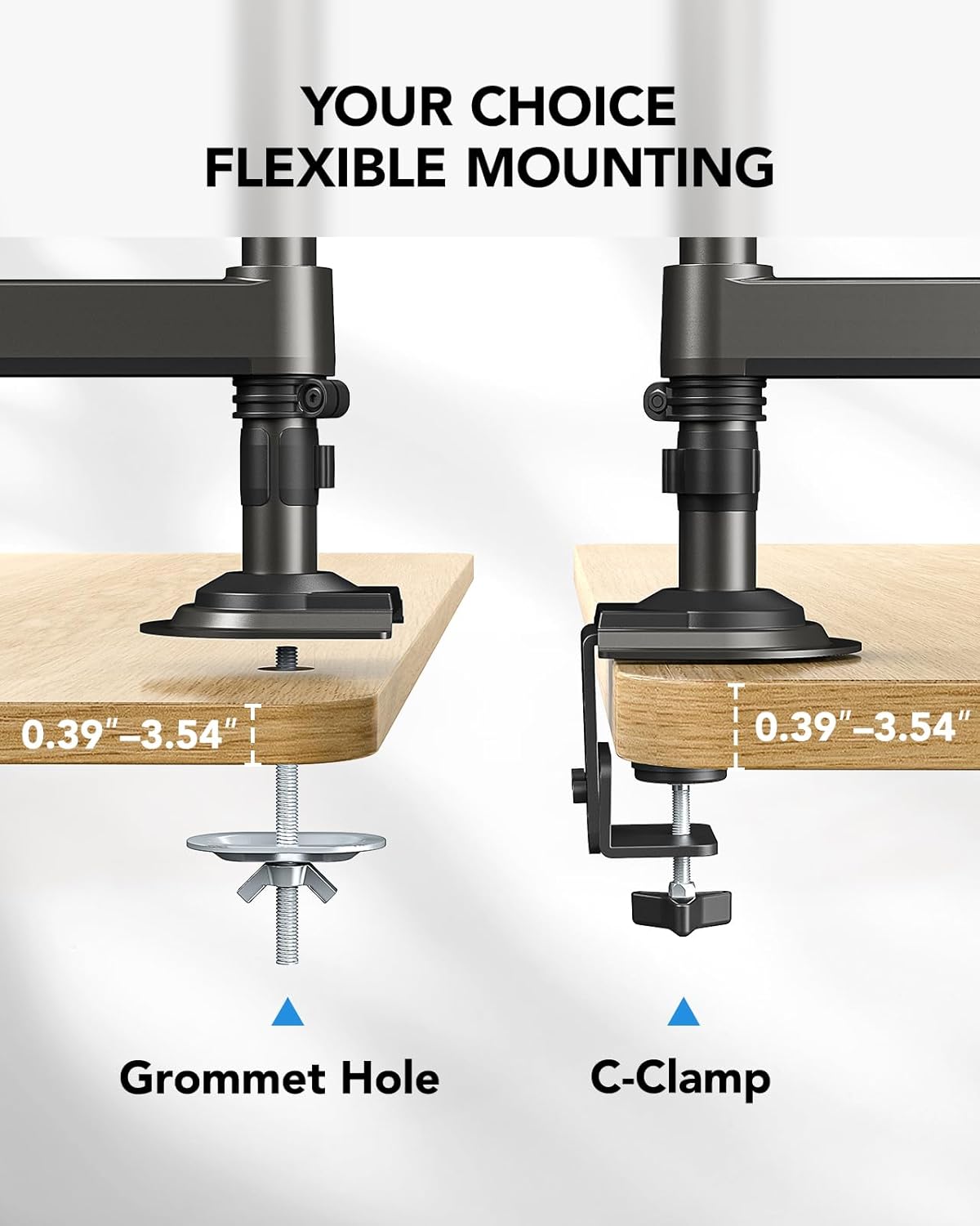 HUANUO HNDS8 Dual Monitor Mount for 13 to 32 Inch Screens