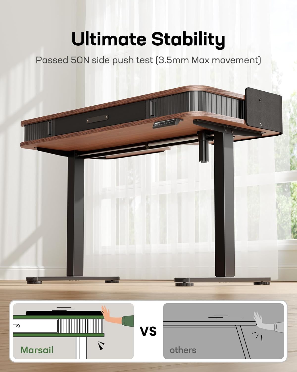 Whole Piece Standing Desk with Drawer