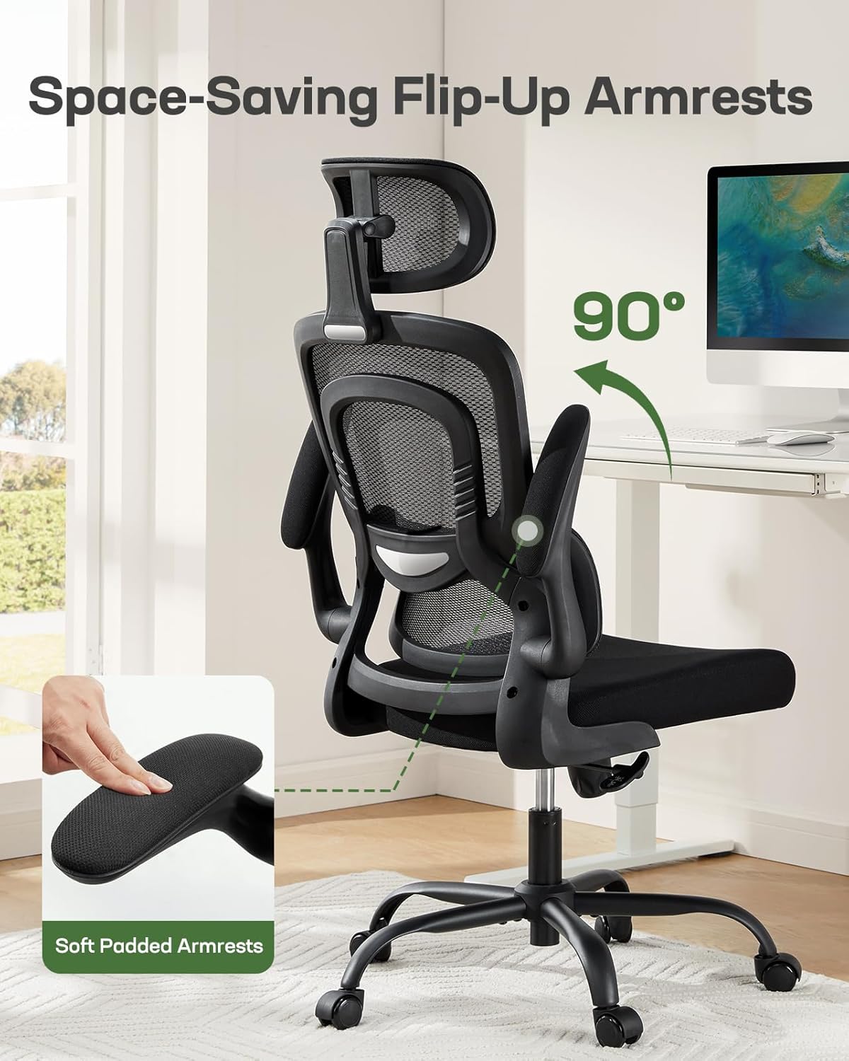 High Back Mesh Office Chair with Lumbar Support