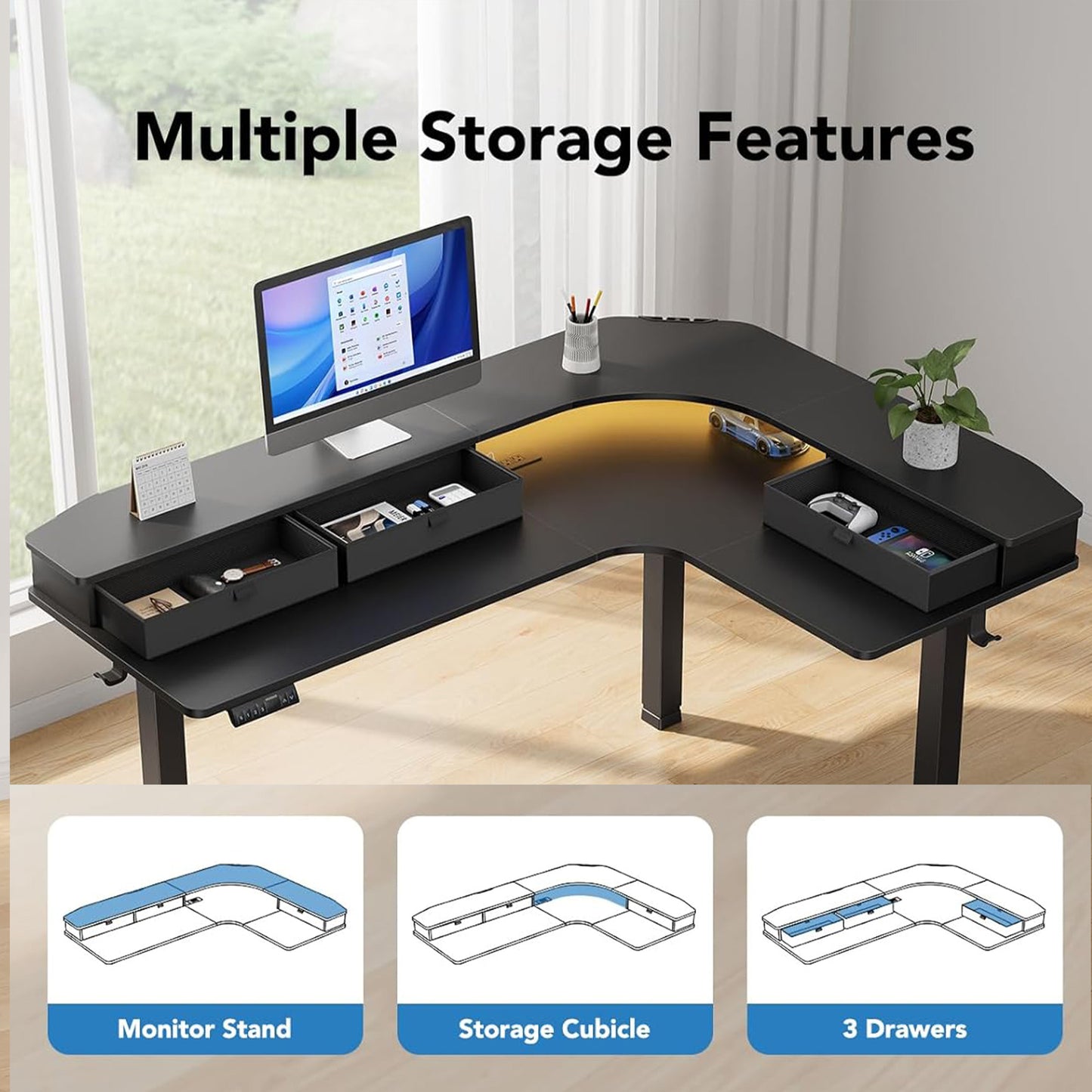 L-shaped Series Standing Desk