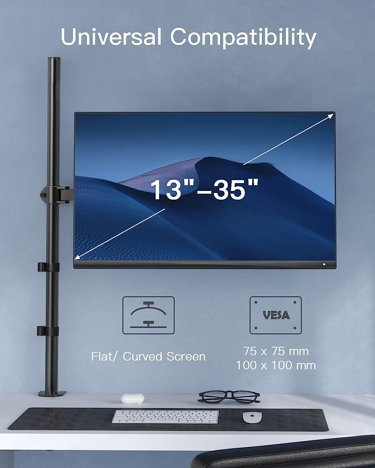 CM9 Single Monitor Mount for 13"-39" Screen