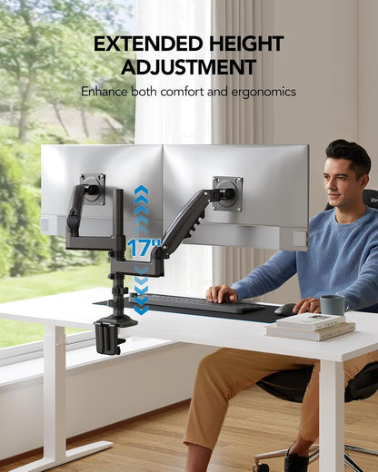 HUANUO HNDS8 Dual Monitor Mount for 13 to 32 Inch Screens