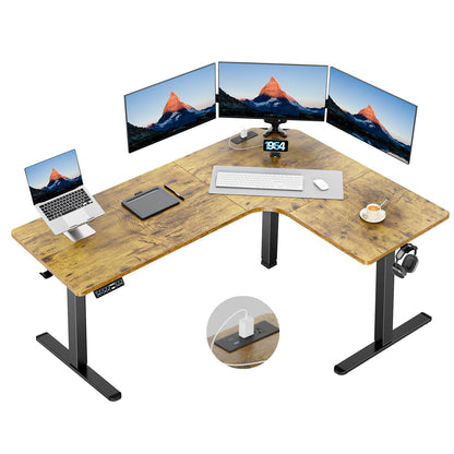 HUANUO 63″ DUAL MOTOR L-SHAPED STANDING DESK