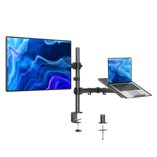 HUANUO HNCM2 LAPTOP MONITOR MOUNT, SINGLE MONITOR DESK MOUNT HOLDS 13-32 INCH SCREENS