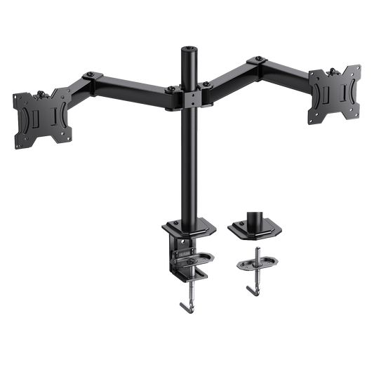 HUANUO HNCM7 DUAL MONITOR MOUNT FOR 2 MONITORS UP TO 30 INCH SCREENS