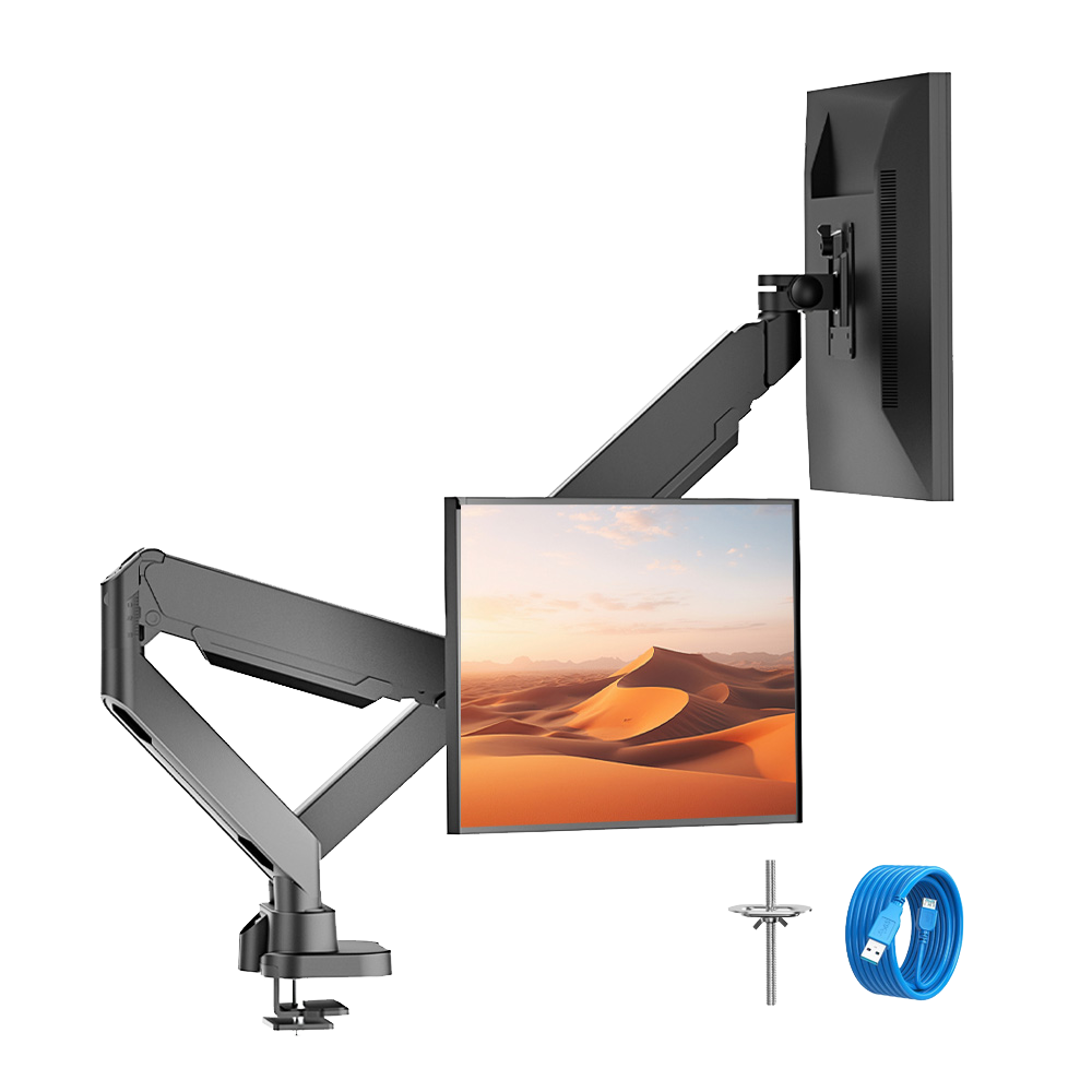 HUANUO HNDS17B Dual Monitor Mount for 40 Inch Ultrawide Screens