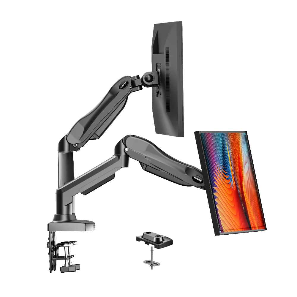 HUANUO HNDS6 DUAL MONITOR MOUNTS FOR 13 - 30 INCH SCREEN