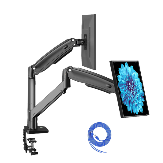 HUANUO HNDS7 DUAL MONITOR MOUNTS FOR 13 - 35 INCH SCREEN