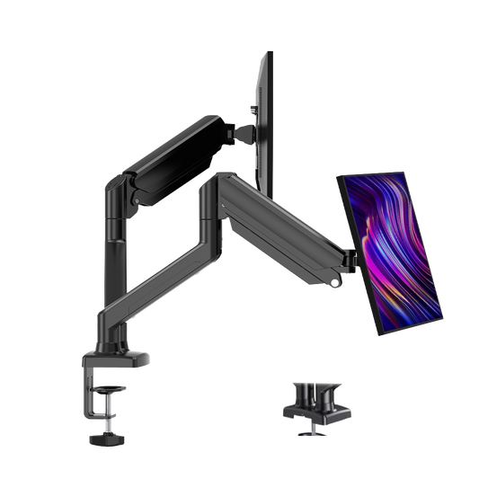 HUANUO HNDSK4 DUAL MONITOR MOUNT FOR 13 - 27 INCH SCREENS