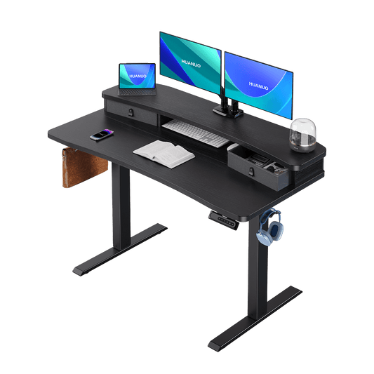 HUANUO 48″ x 24″ ELECTRIC STANDING DESK WITH 2 DRAWERS