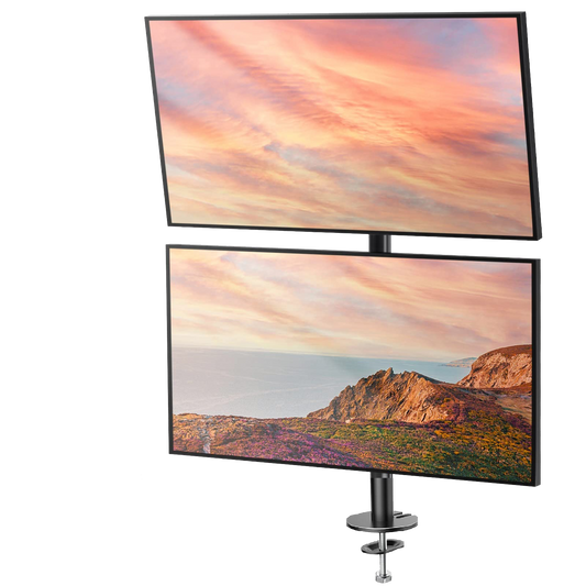 HUANUO HNHM5 VERTICAL DUAL MONITOR MOUNT FOR 17 - 32 INCH SCREENS
