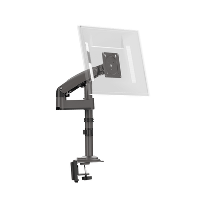 HUANUO adjustable single monitor mount with gas spring arm for ergonomic setup.