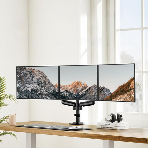 triple monitor stand mount