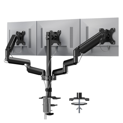 HUANUO HNTS6B TRIPLE MONITOR MOUNT FOR 13-27 INCH SCREEN