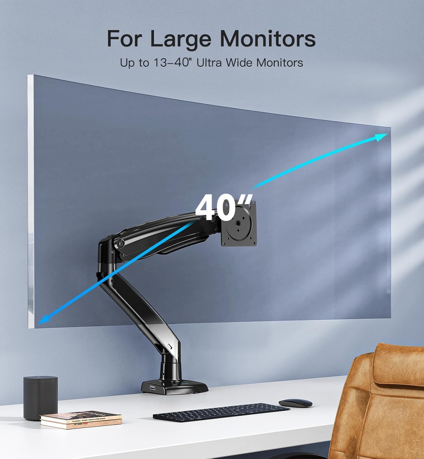 S12 Pro Single Monitor Arm for Max 40" Screen