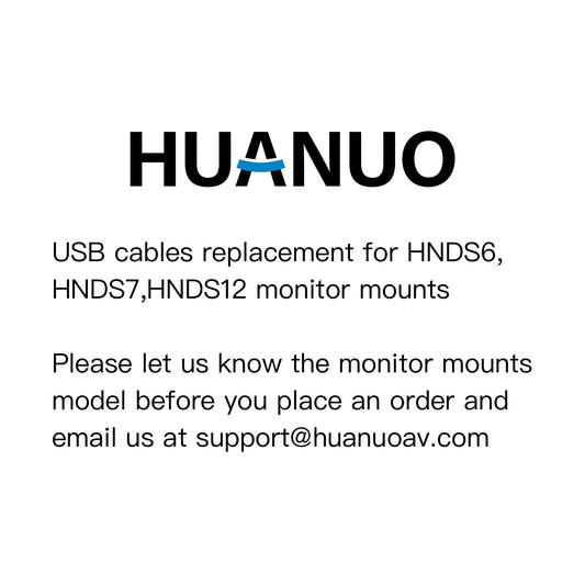 USB cables replacement for HNDS6, HNDS7, HNDS12 monitor mounts